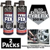 2X Auto Extreme Quick Fix Tyre Repair 300ml Inflater